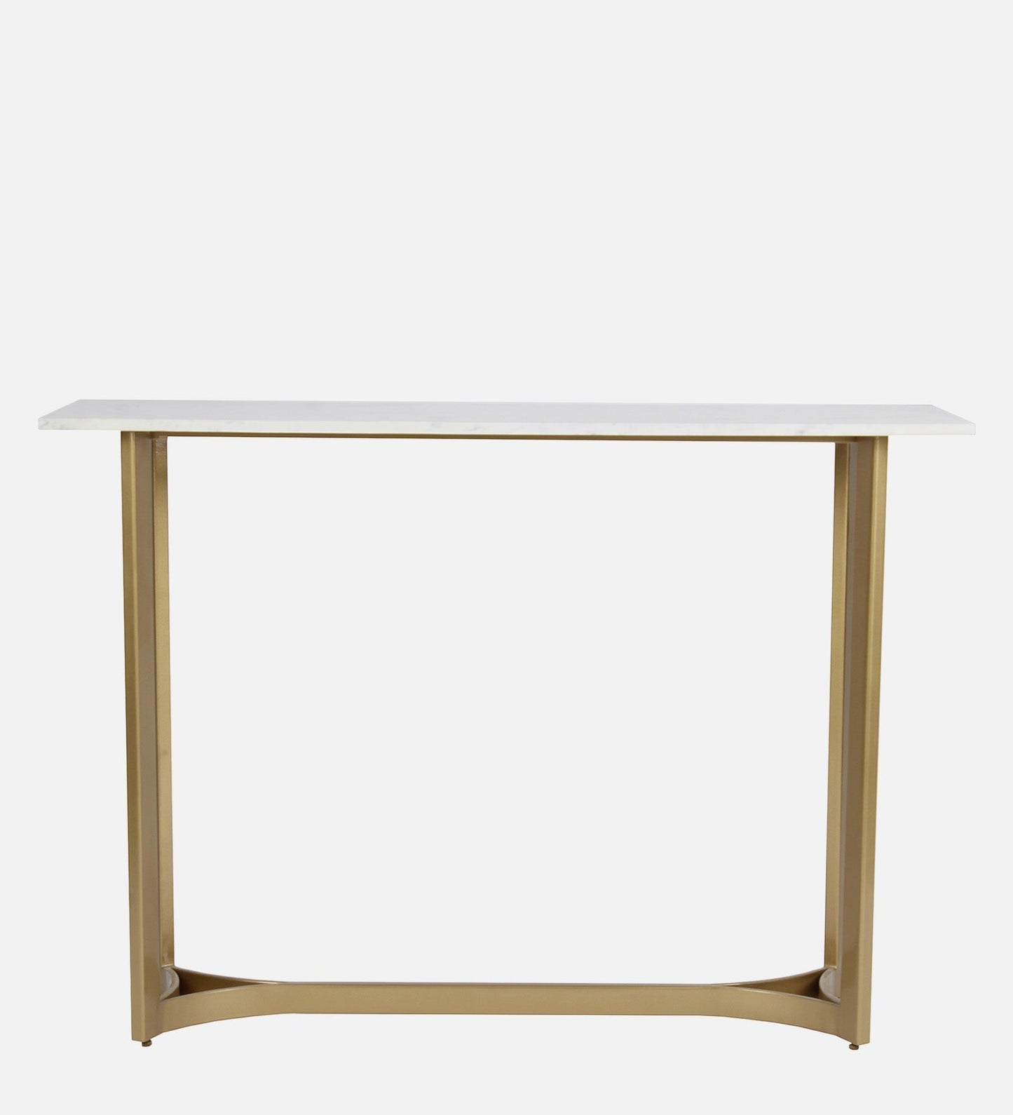 Prism Marble Console Table In Gold Finish