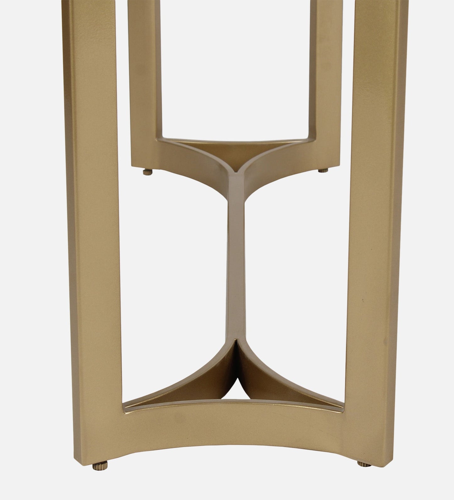 Prism Marble Console Table In Gold Finish