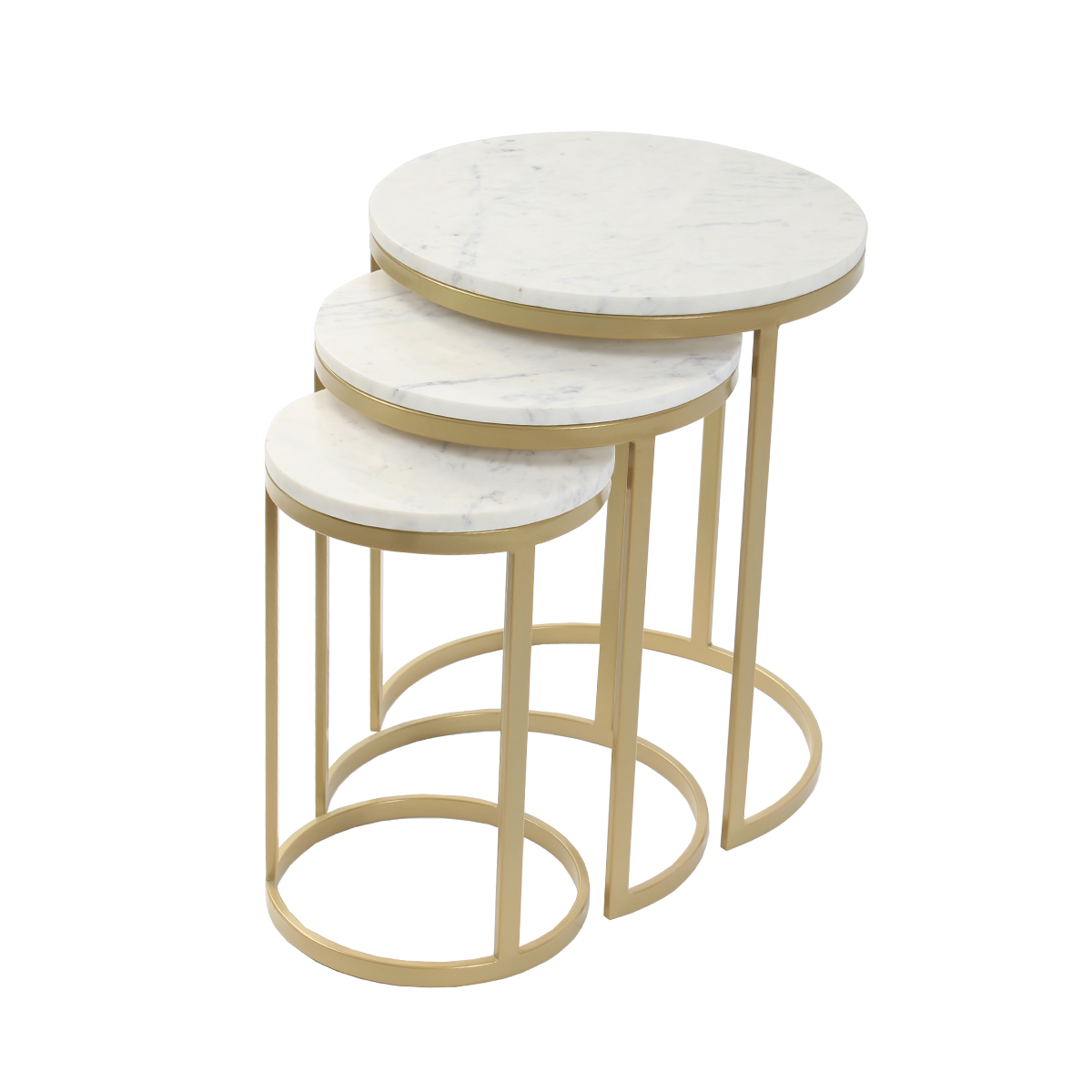 Radiate Nesting Marble Side Table Set of 3