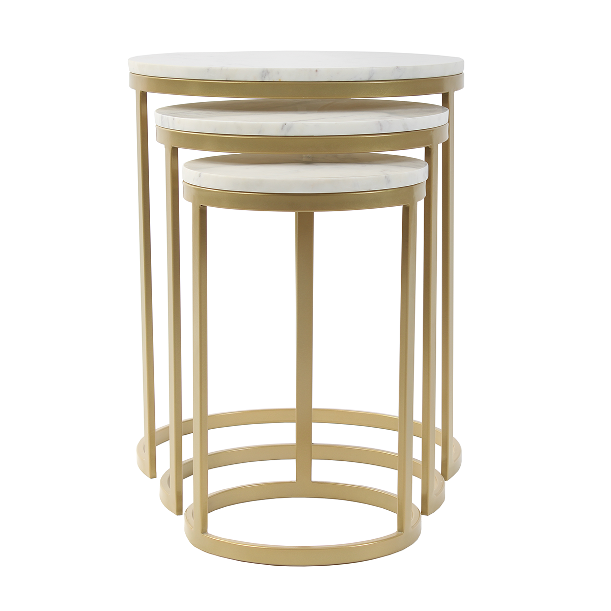 Radiate Nesting Marble Side Table Set of 3