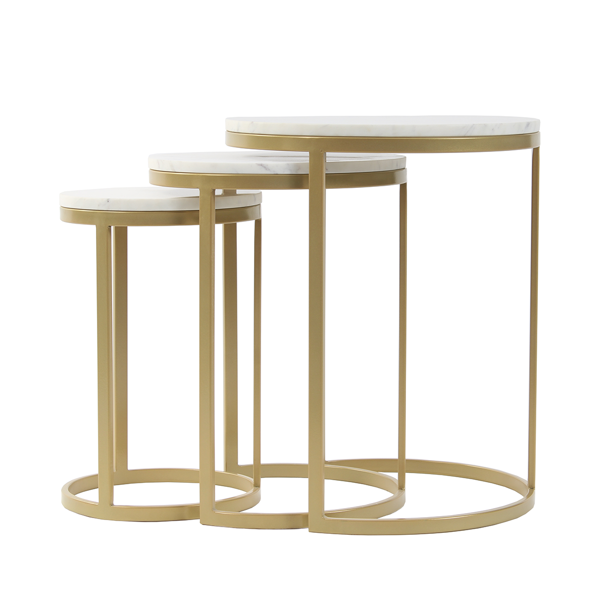 Radiate Nesting Marble Side Table Set of 3