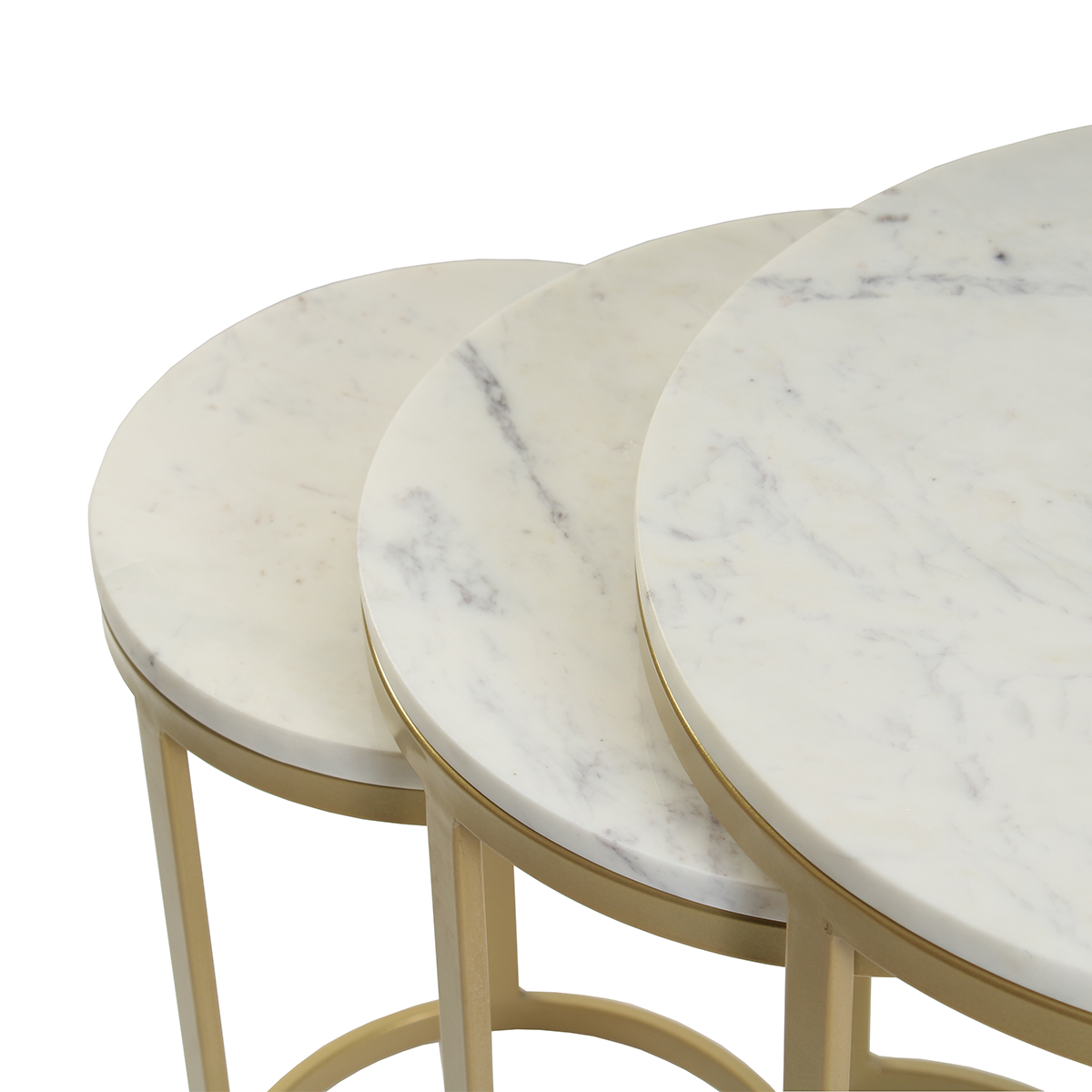 Radiate Nesting Marble Side Table Set of 3