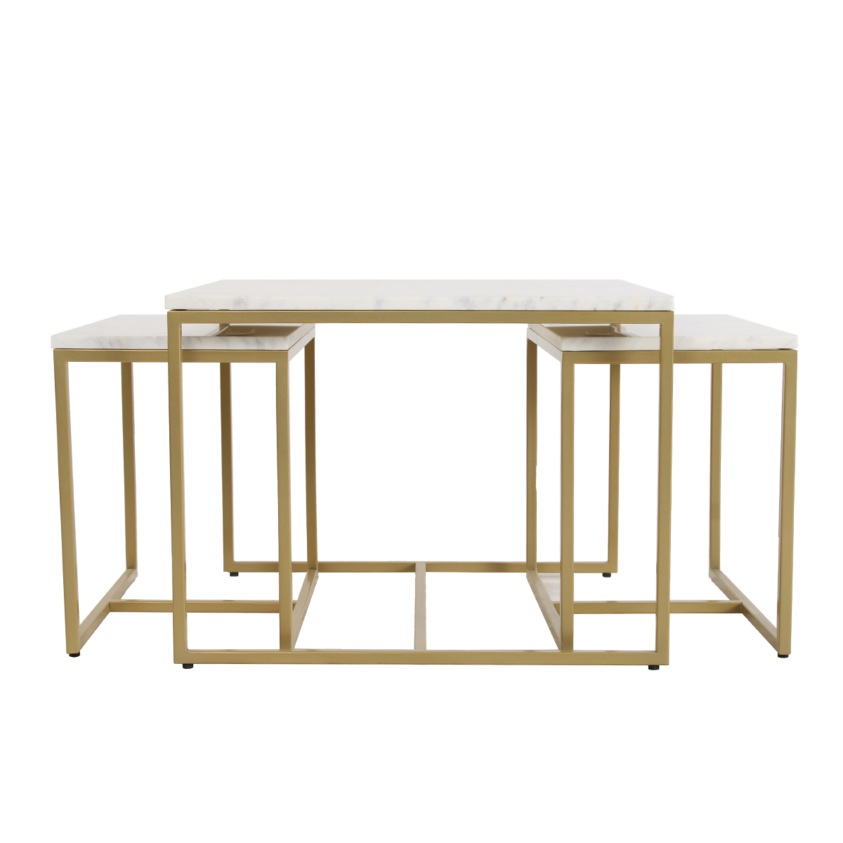 BlendBench Nesting Marble Coffee Table Set of 3