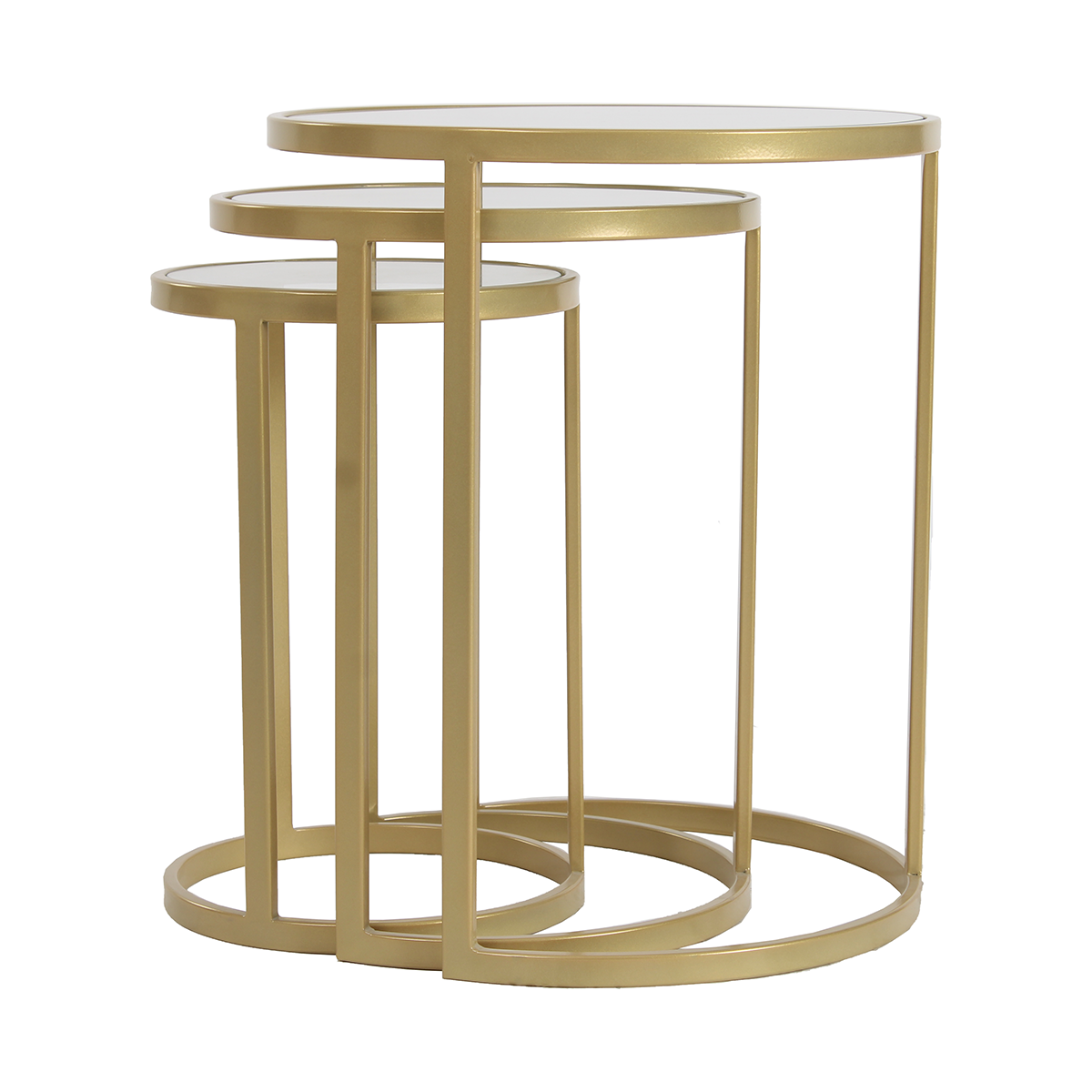 Radiate Nesting Glass Side Table Set of 3