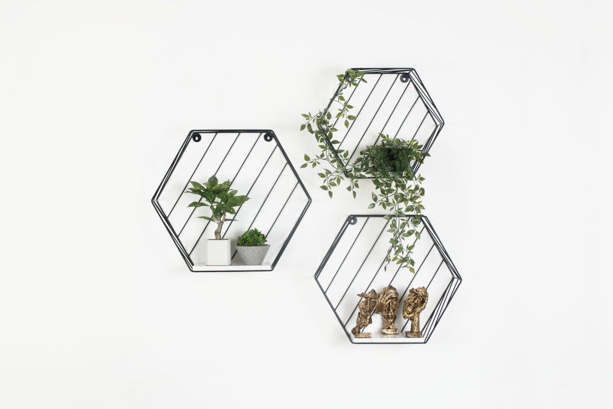 Sky Shelf Hexagonal Wall Decor Shelves Set Of 3