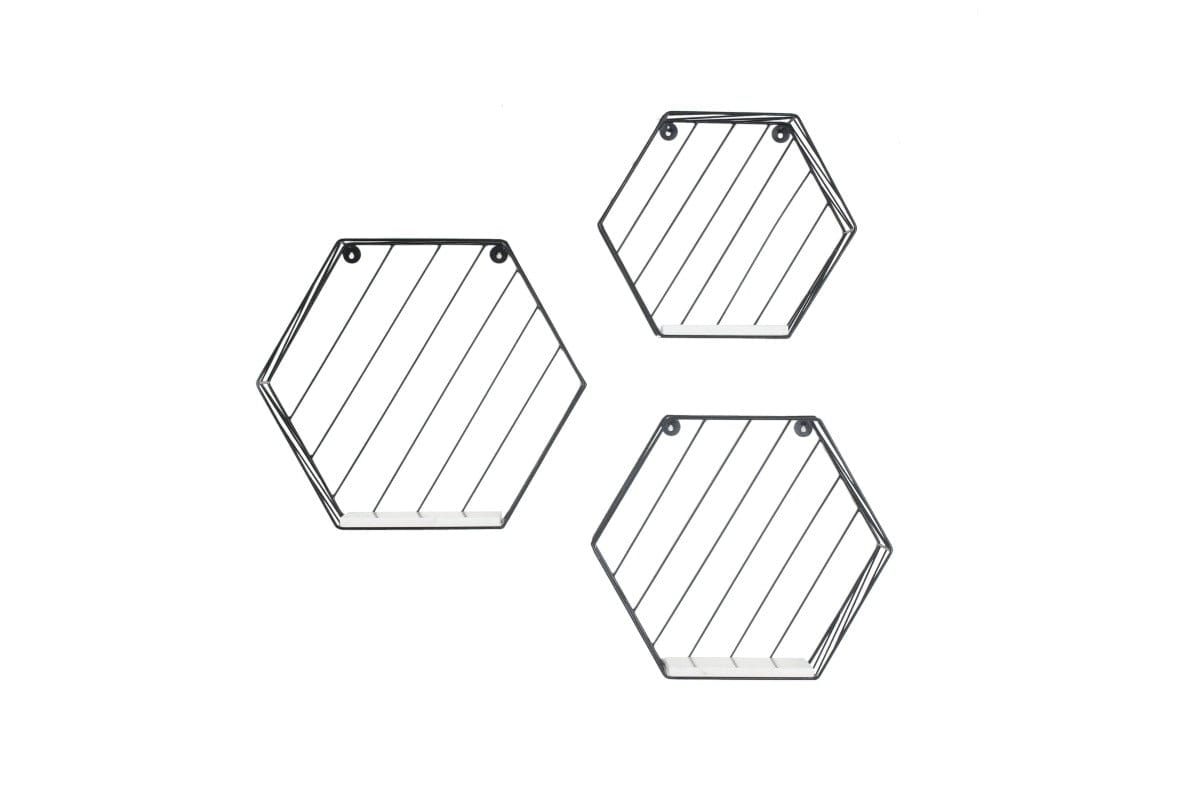 Sky Shelf Hexagonal Wall Decor Shelves Set Of 3