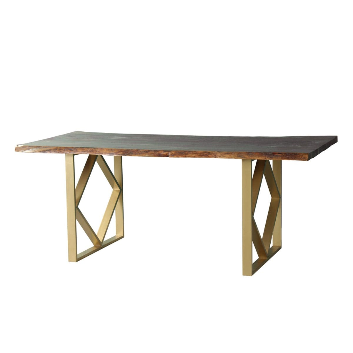 Zenith 6 Seater Wooden Dining Table In Gold Finish