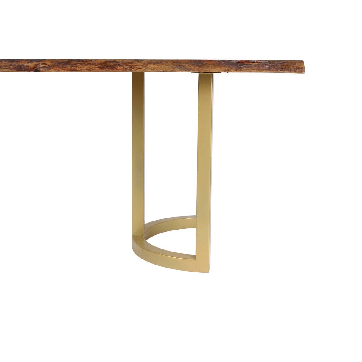 Essence 6 Seater Wooden Dining Table In Gold Finish