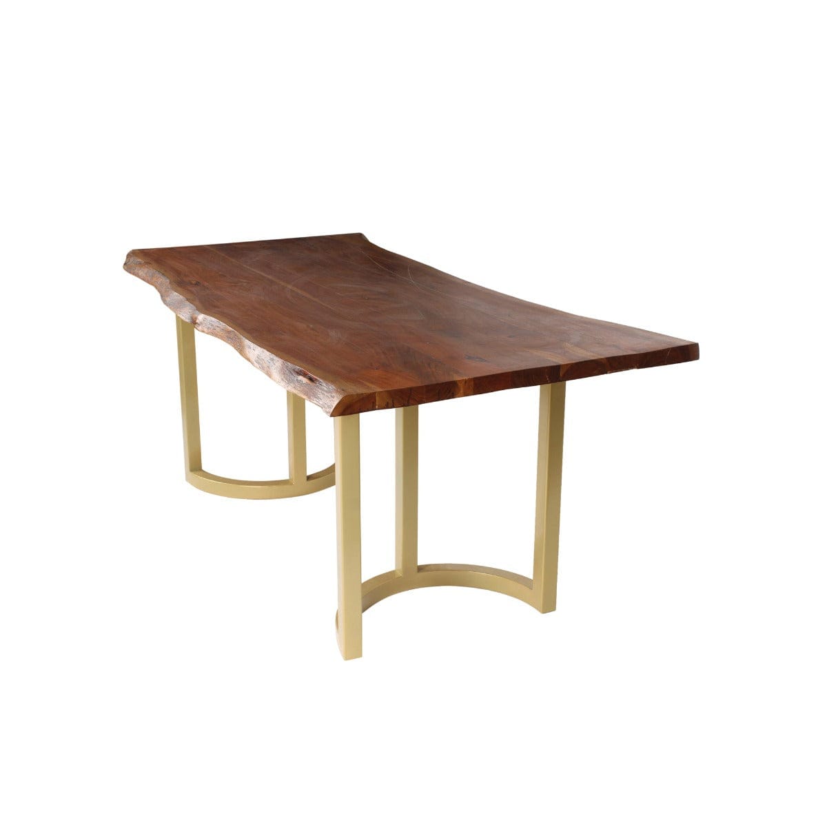 Essence 6 Seater Wooden Dining Table In Gold Finish