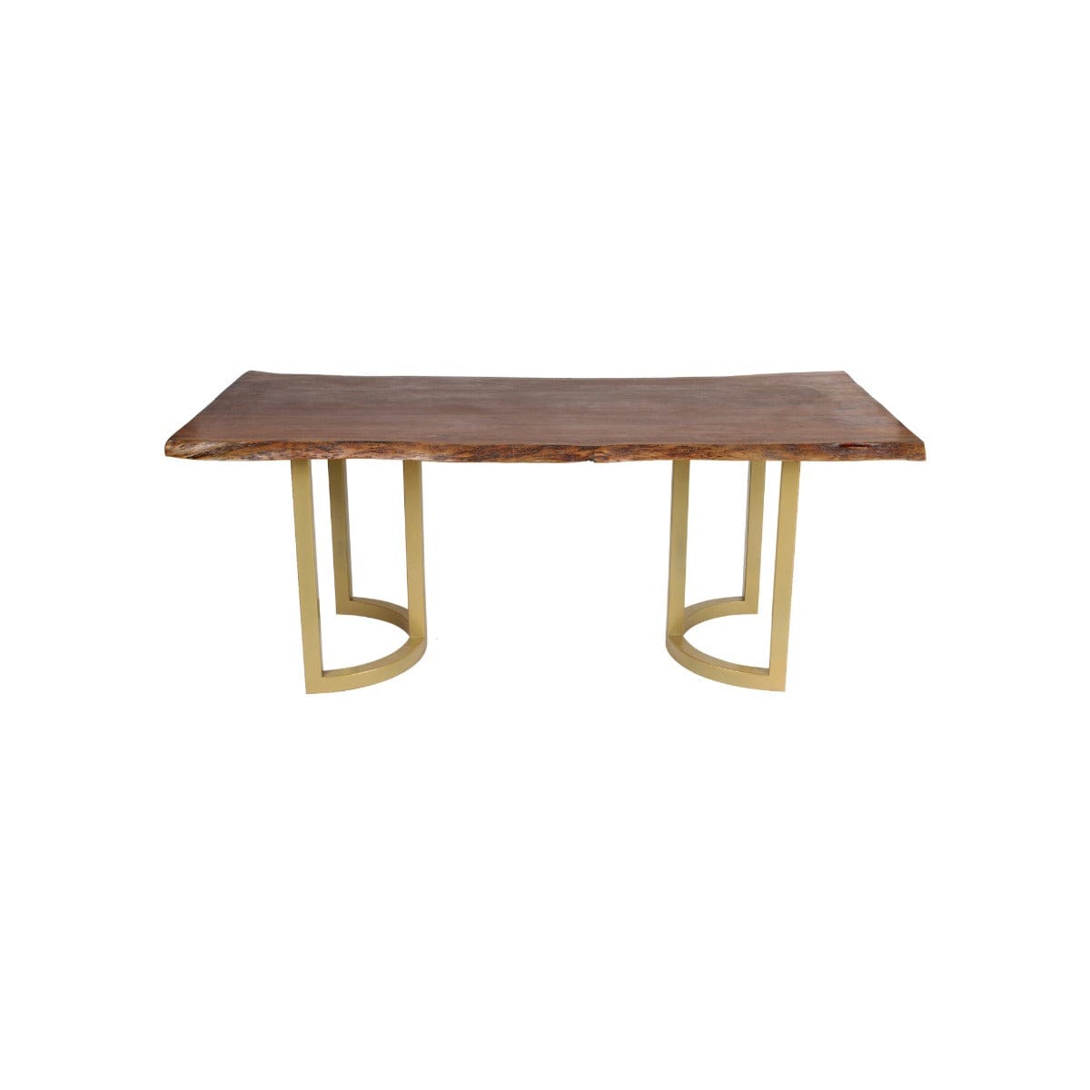 Essence 6 Seater Wooden Dining Table In Gold Finish