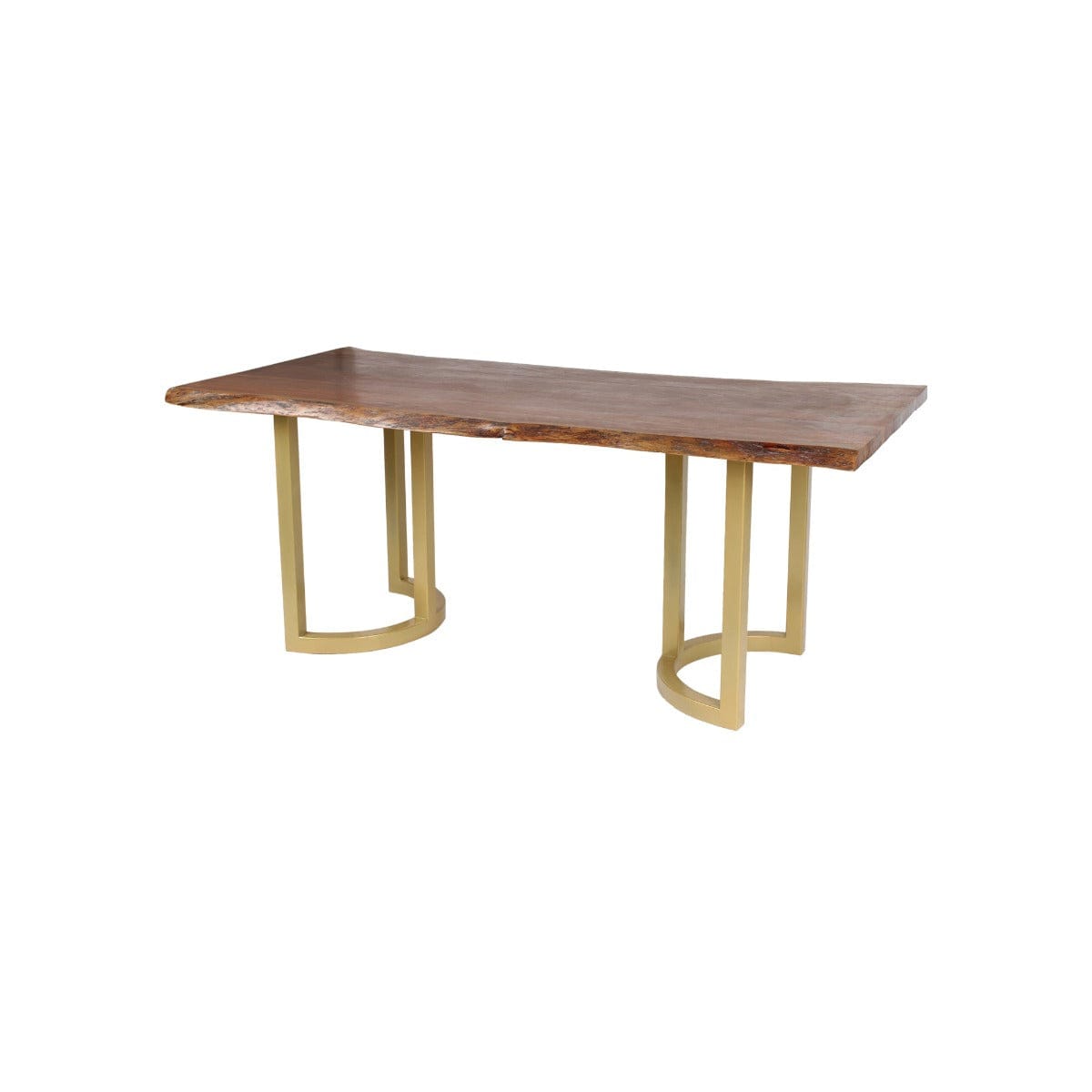 Essence 6 Seater Wooden Dining Table In Gold Finish