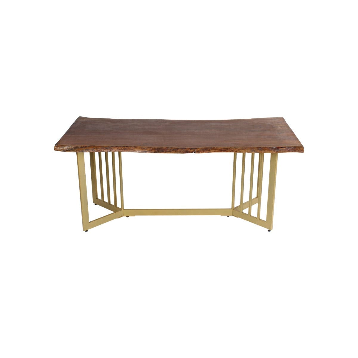 Horizon 6 Seater Wooden Dining Table In Gold Finish