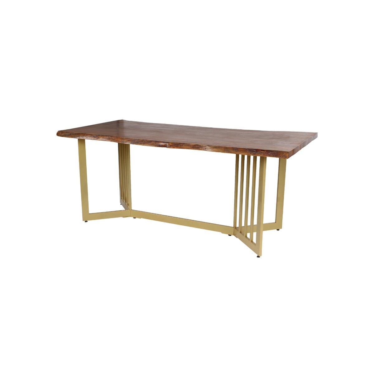 Horizon 6 Seater Wooden Dining Table In Gold Finish