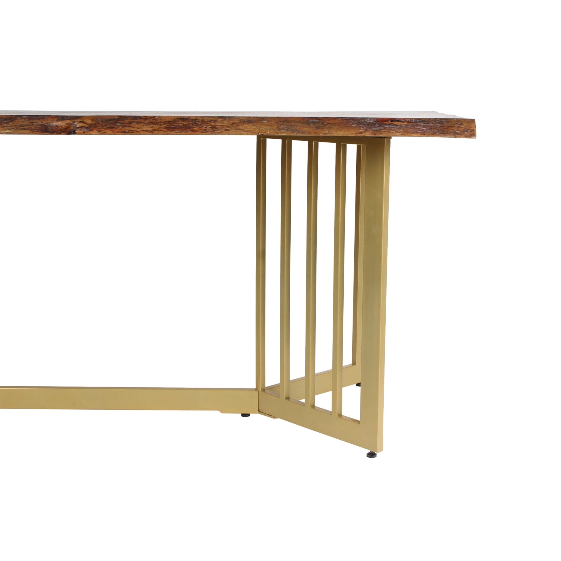 Horizon 6 Seater Wooden Dining Table In Gold Finish