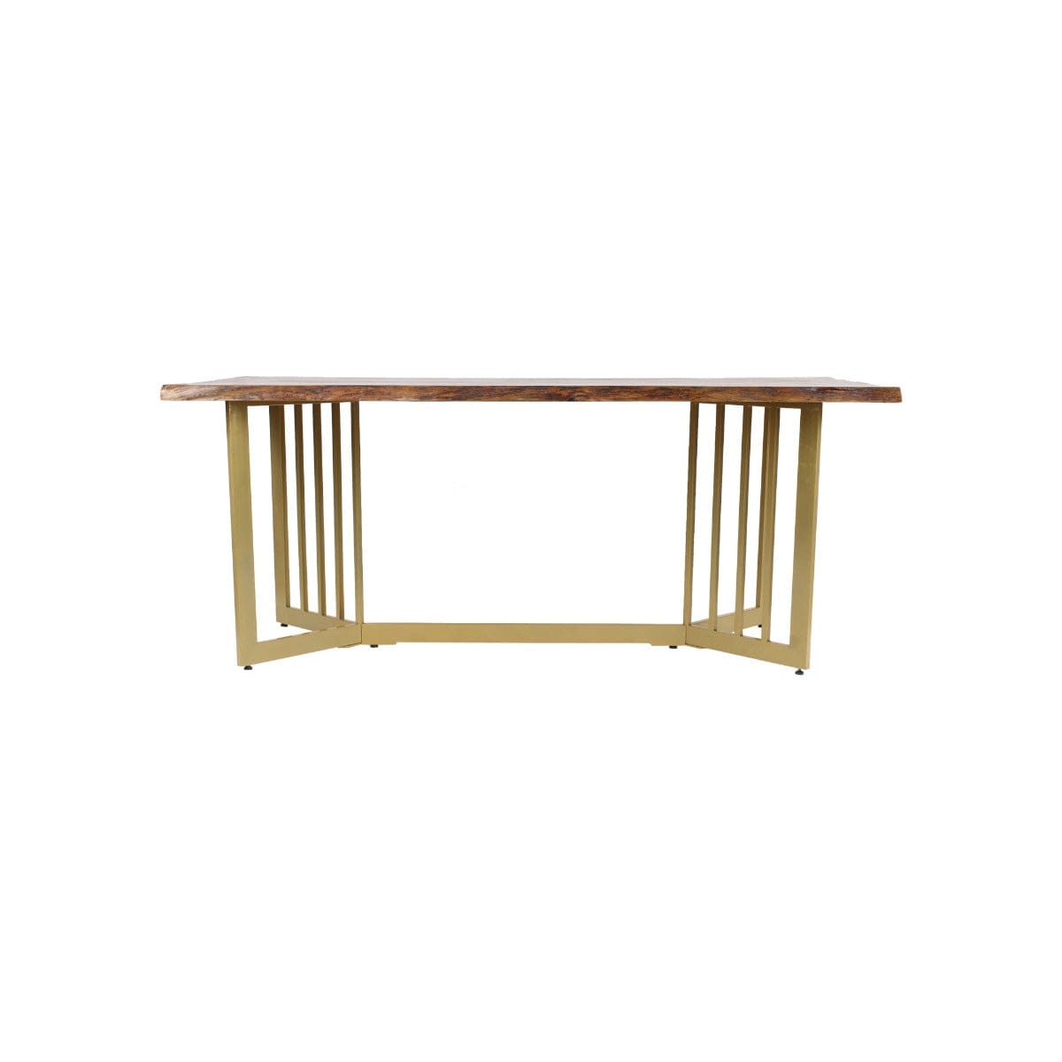 Horizon 6 Seater Wooden Dining Table In Gold Finish