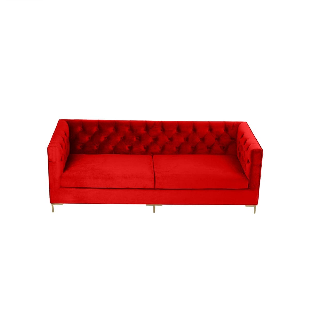 Mosby Three Seater Red Sofa