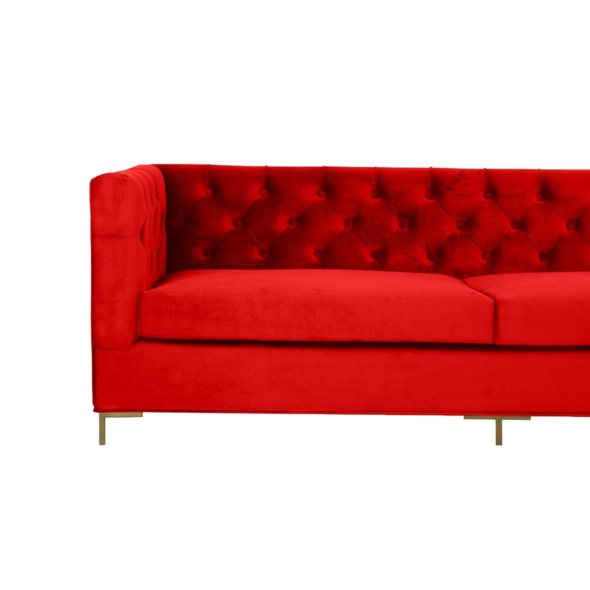 Mosby Three Seater Red Sofa