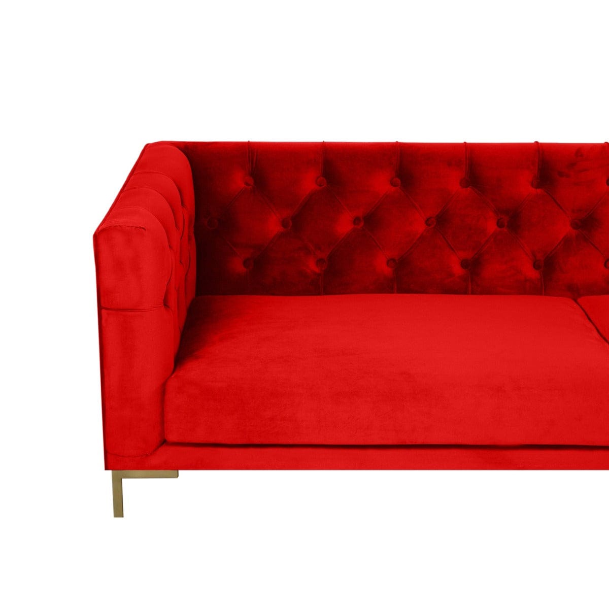 Mosby Three Seater Red Sofa