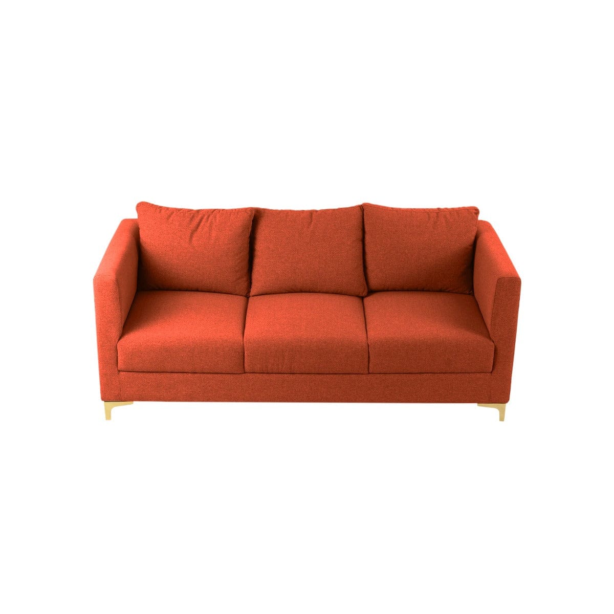 Fresco Three Seater Rust Sofa