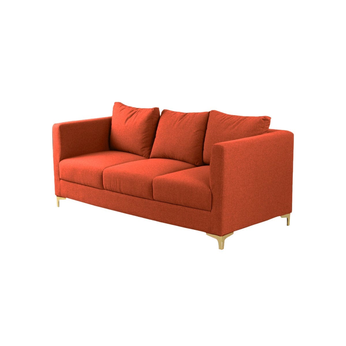 Fresco Three Seater Rust Sofa