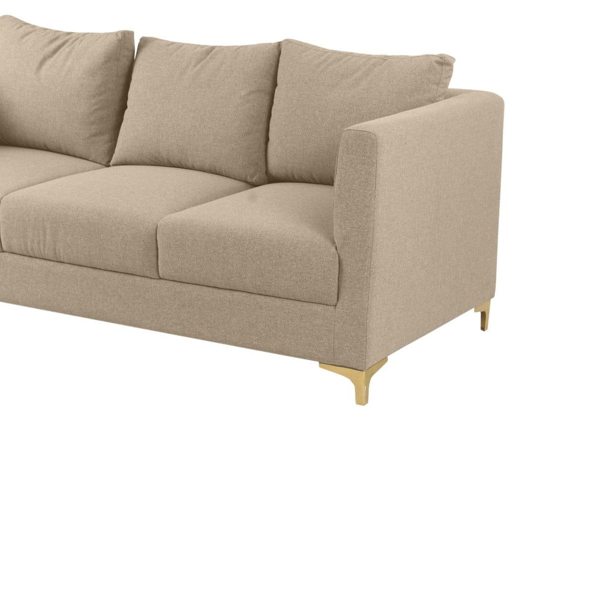 Fresco Three Seater Beige Sofa