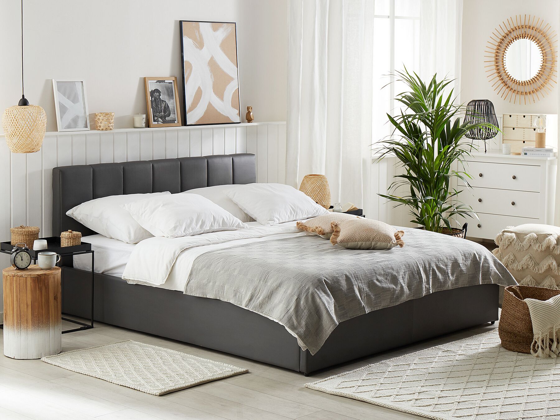 Cozy Fully Upholstered Bed without Storage