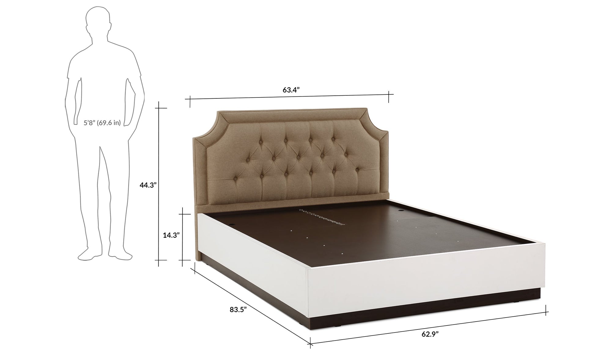 Euphoria Bed with Hydraulic Storage