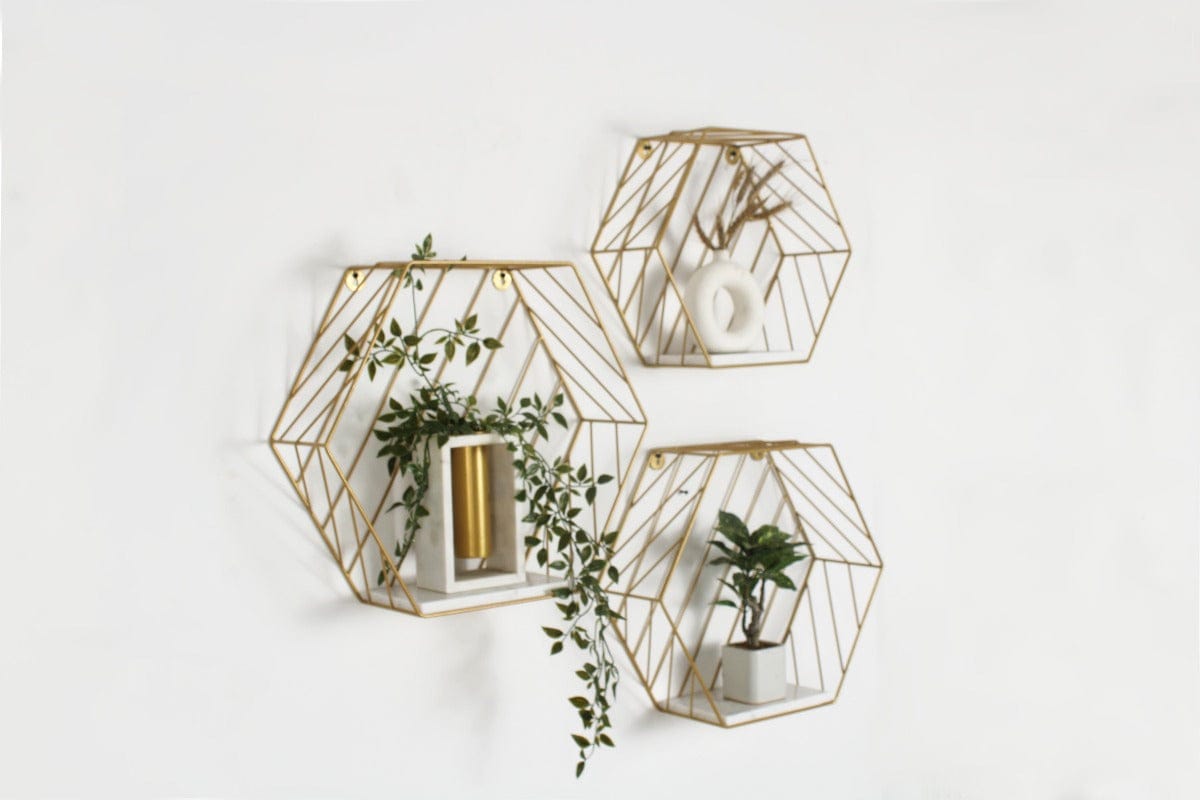 Sky Shelf Hexagonal Wall Decor Shelves