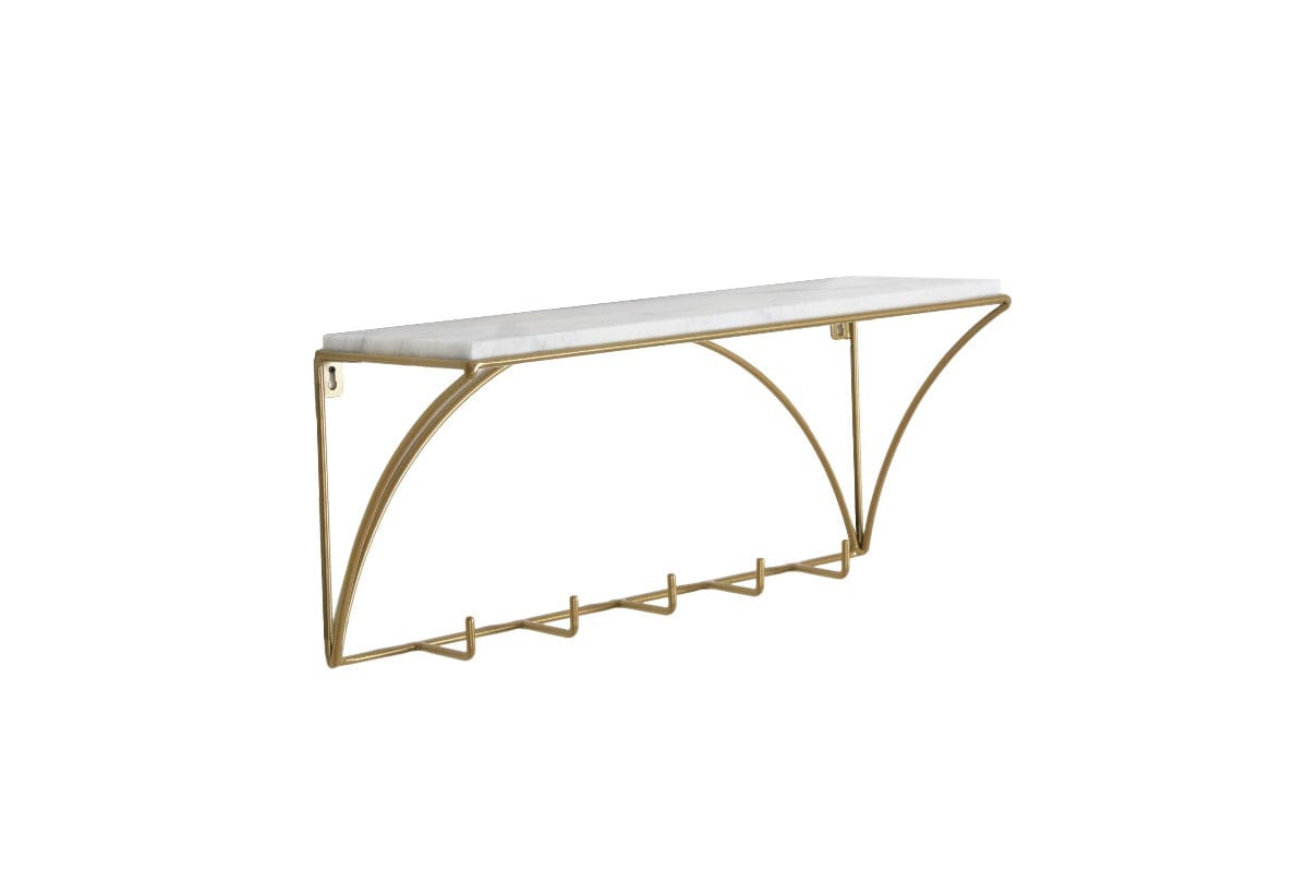 Sky Shelf Golden Powder Coated Wall Shelves for Living Room