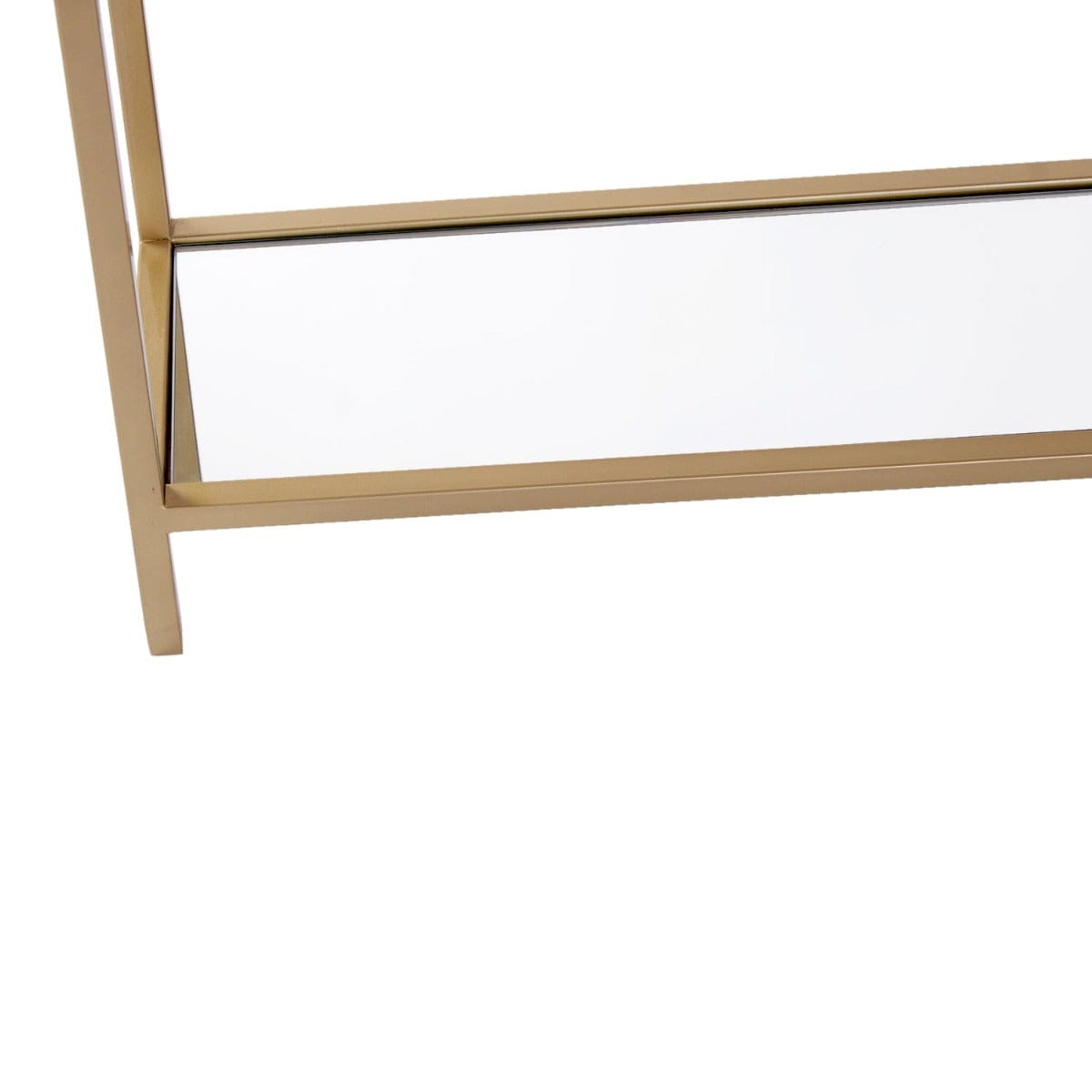 Pulse Glass Console Table In Gold Finish