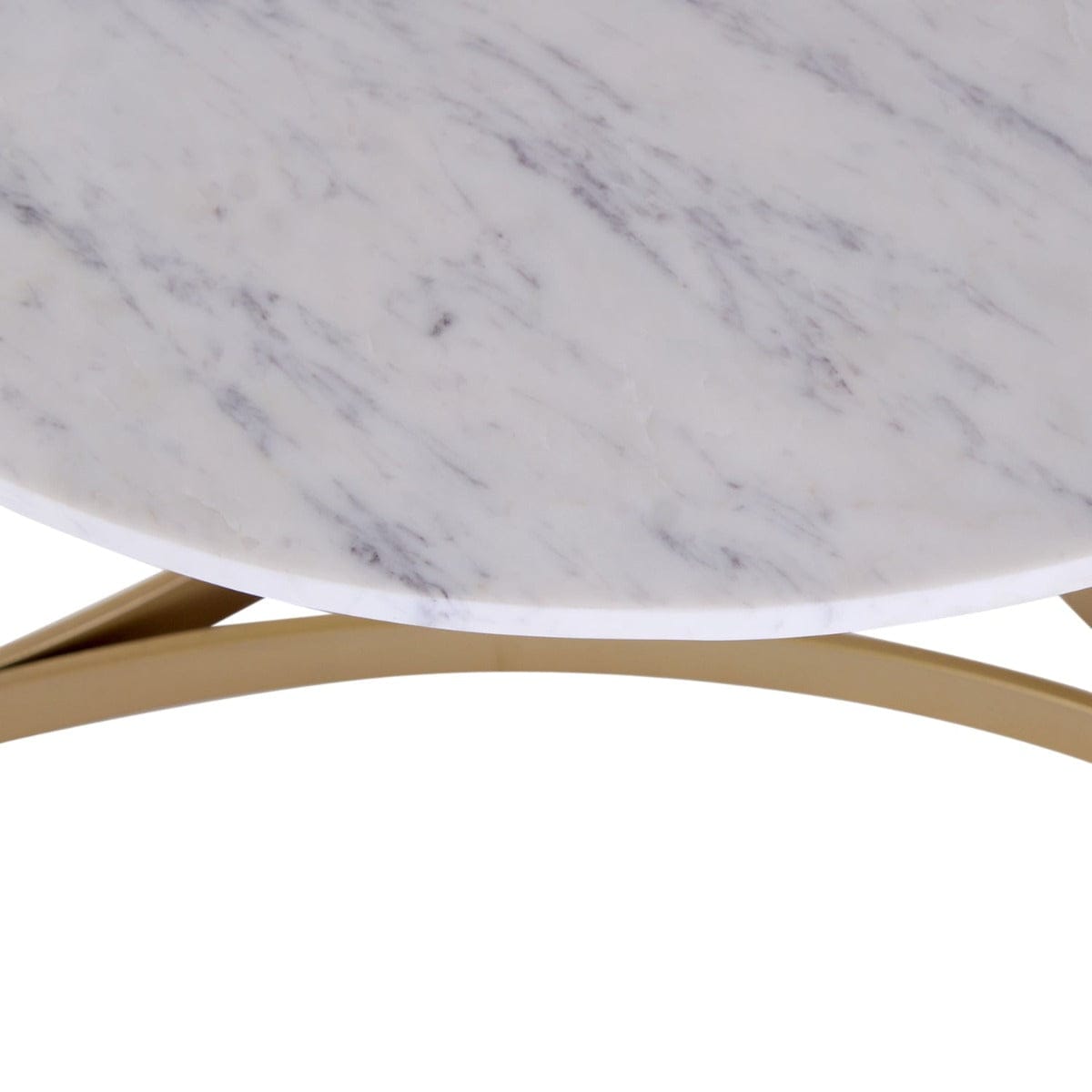 FrothFurnish Marble Coffee Table In Gold Finish