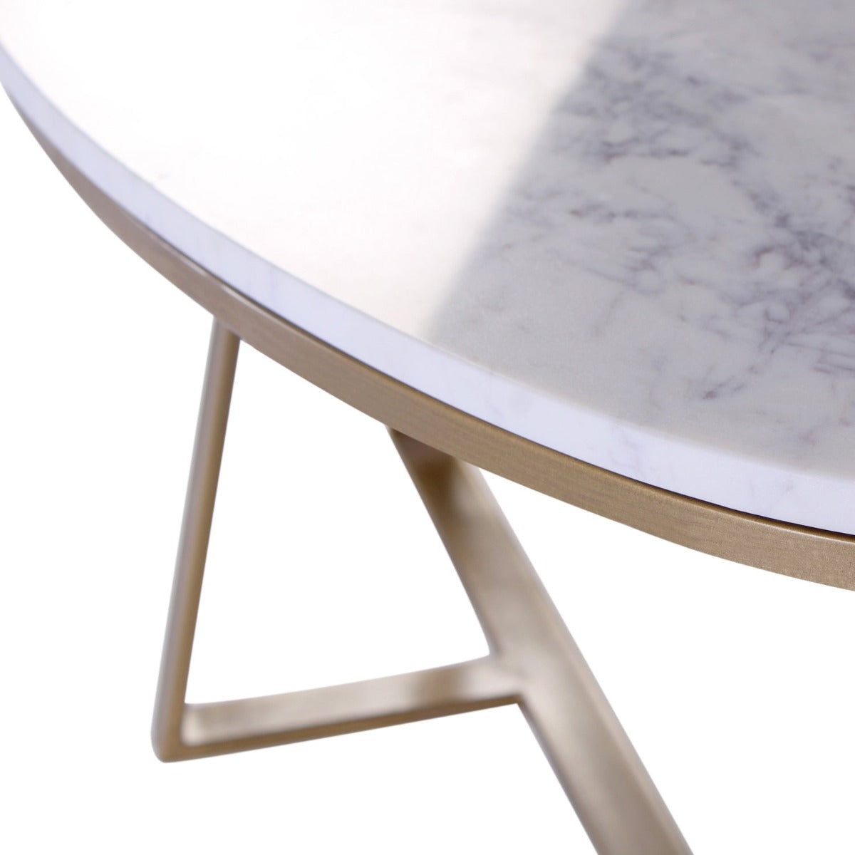 Barista Bench Marble Coffee Table In Gold Finish