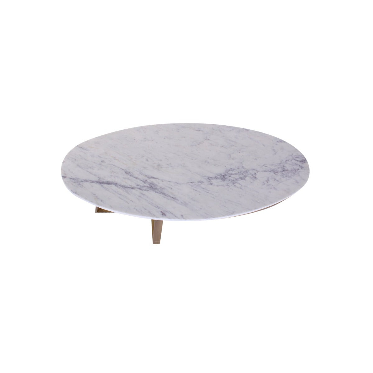 Barista Bench Marble Coffee Table In Gold Finish