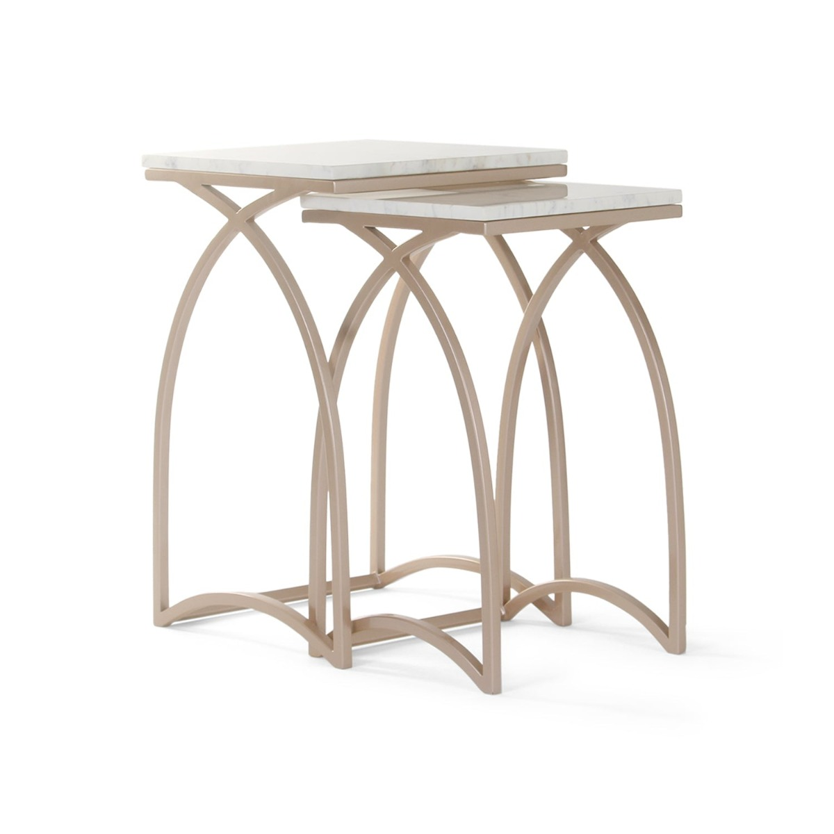 Enclave Nesting Table In Rosegold Finish (Set Of 2)