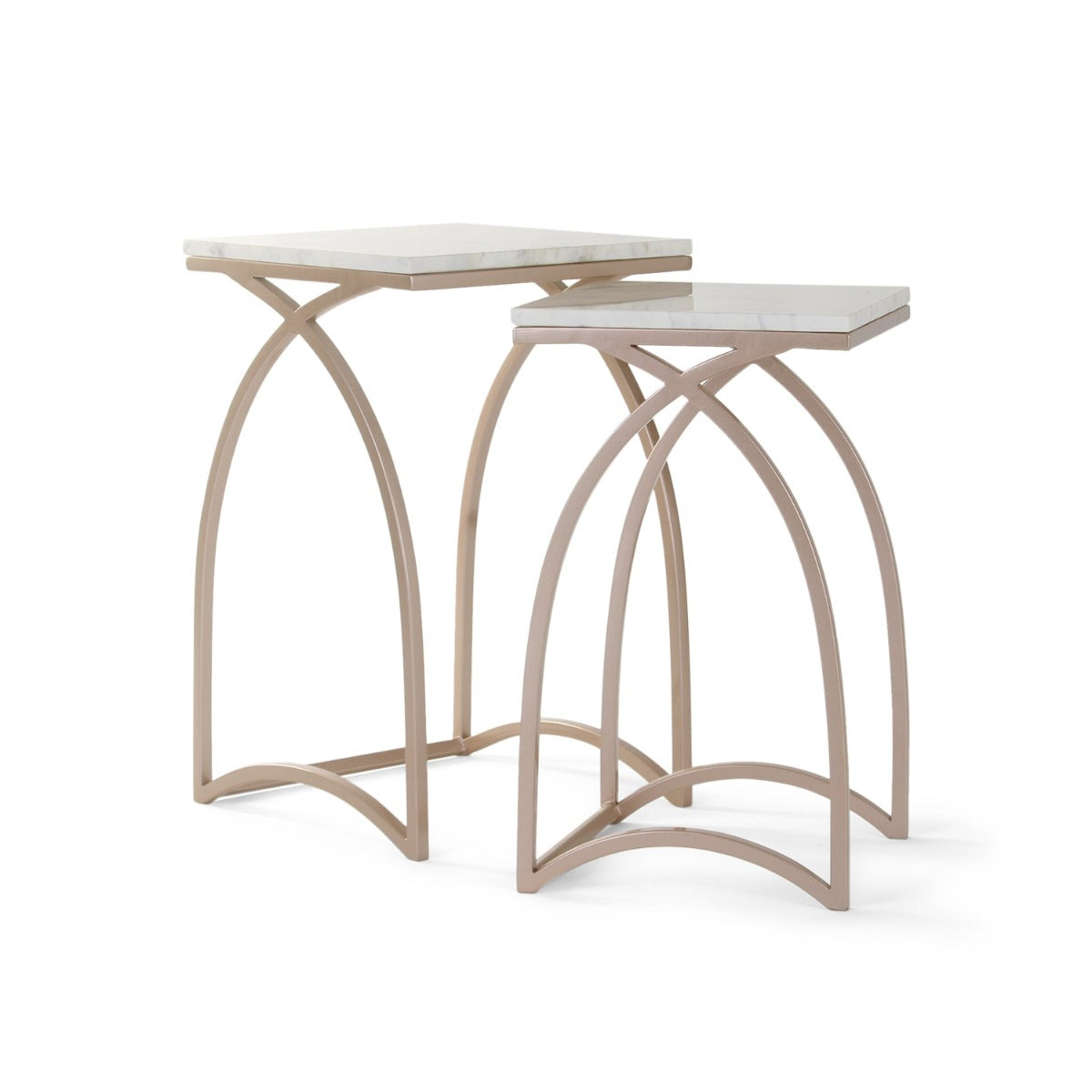 Enclave Nesting Table In Rosegold Finish (Set Of 2)