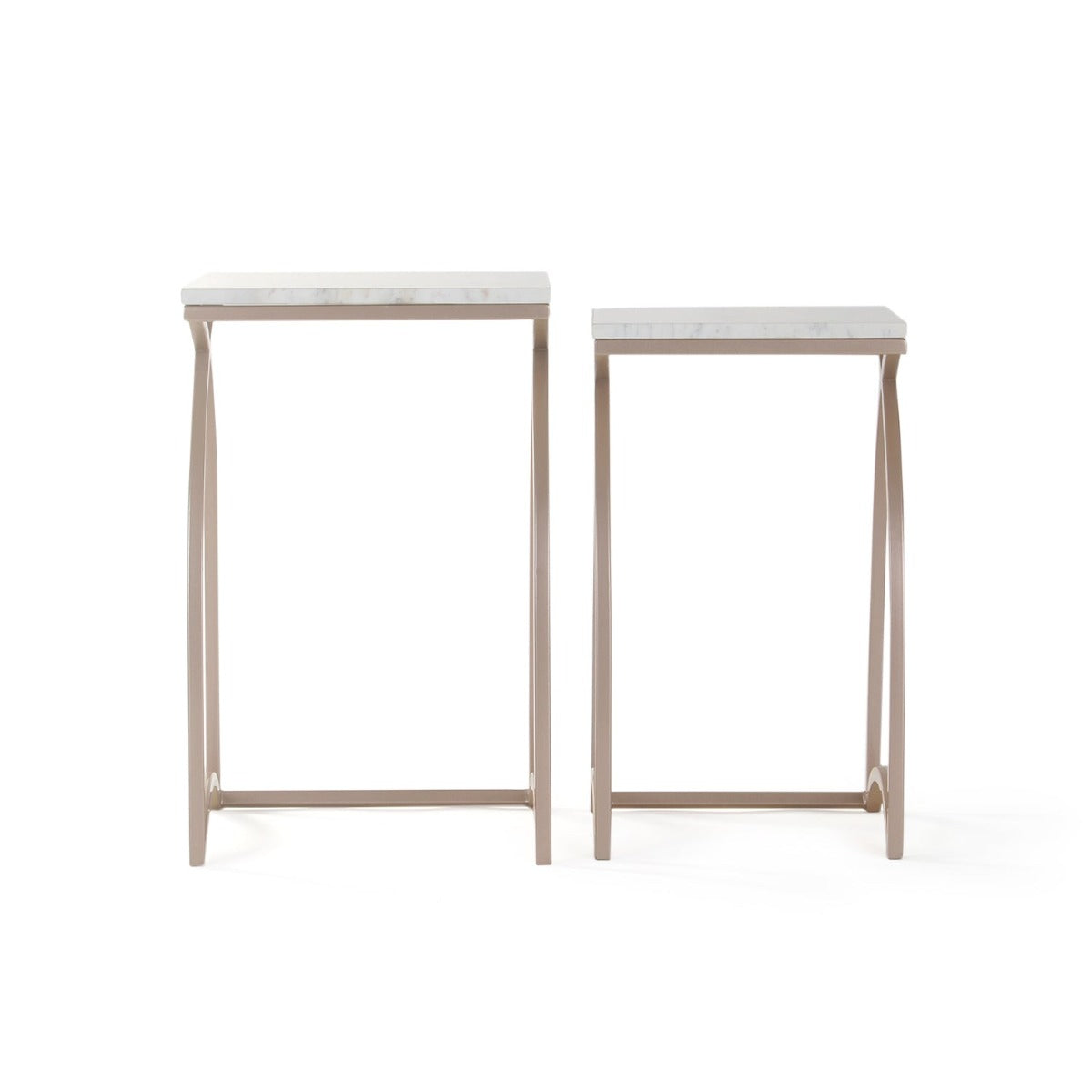 Enclave Nesting Table In Rosegold Finish (Set Of 2)