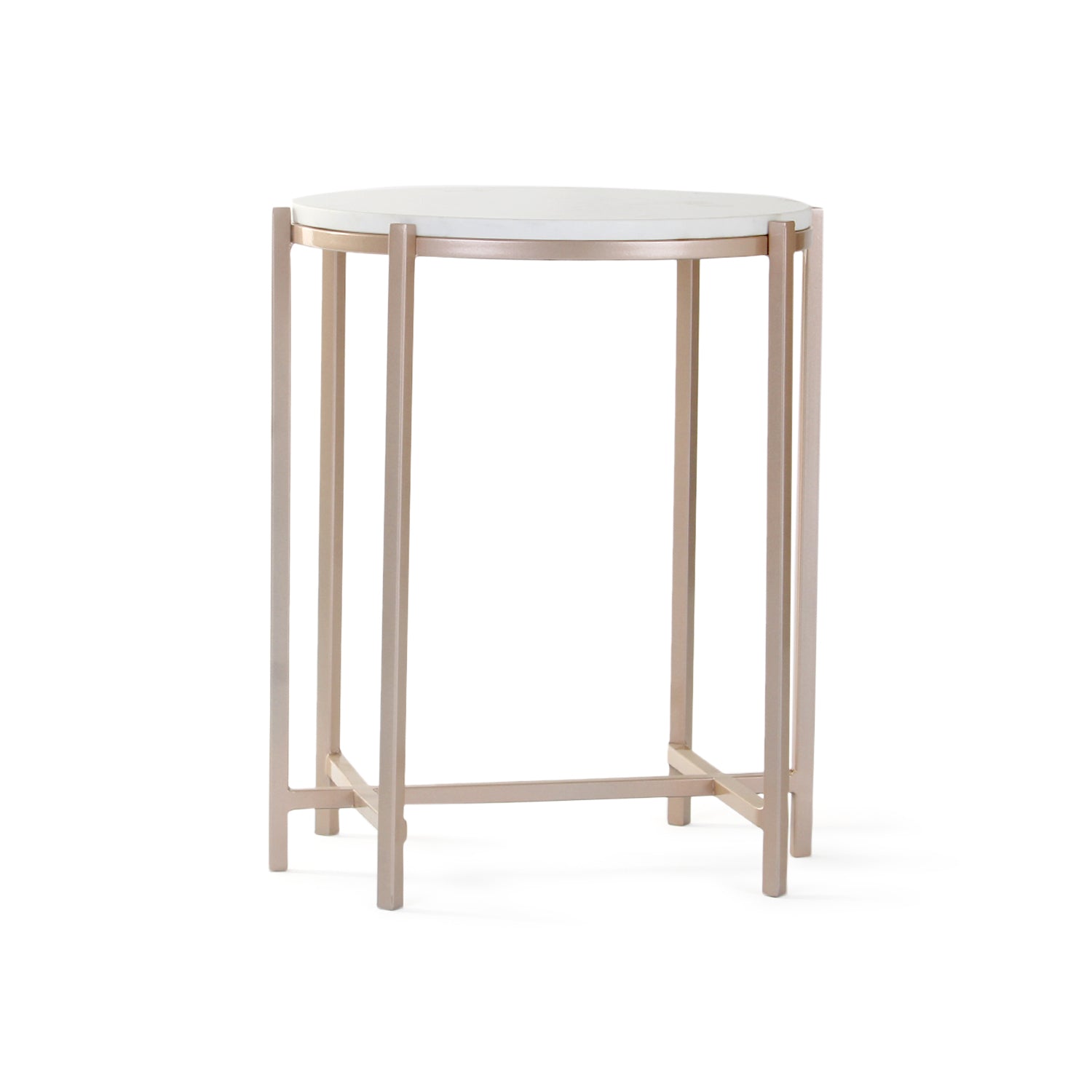 Echo Side Or End Table In Rosegold Finish