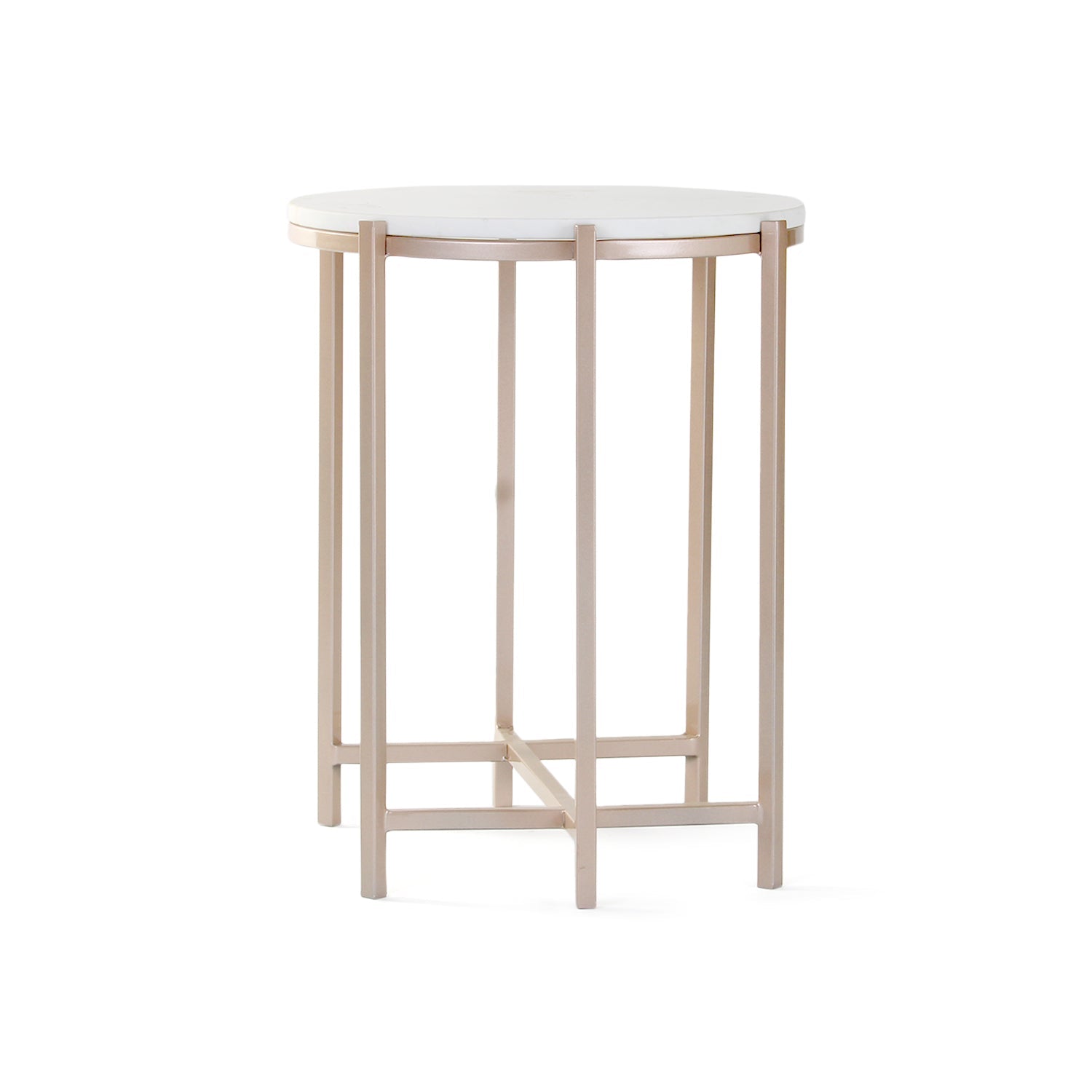 Echo Side Or End Table In Rosegold Finish