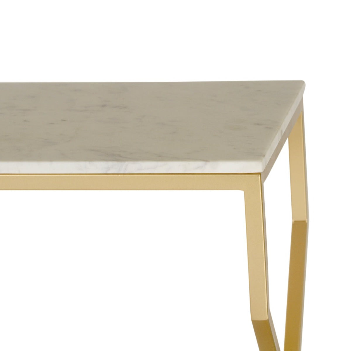 Evolve Marble Console Table In Gold Finish