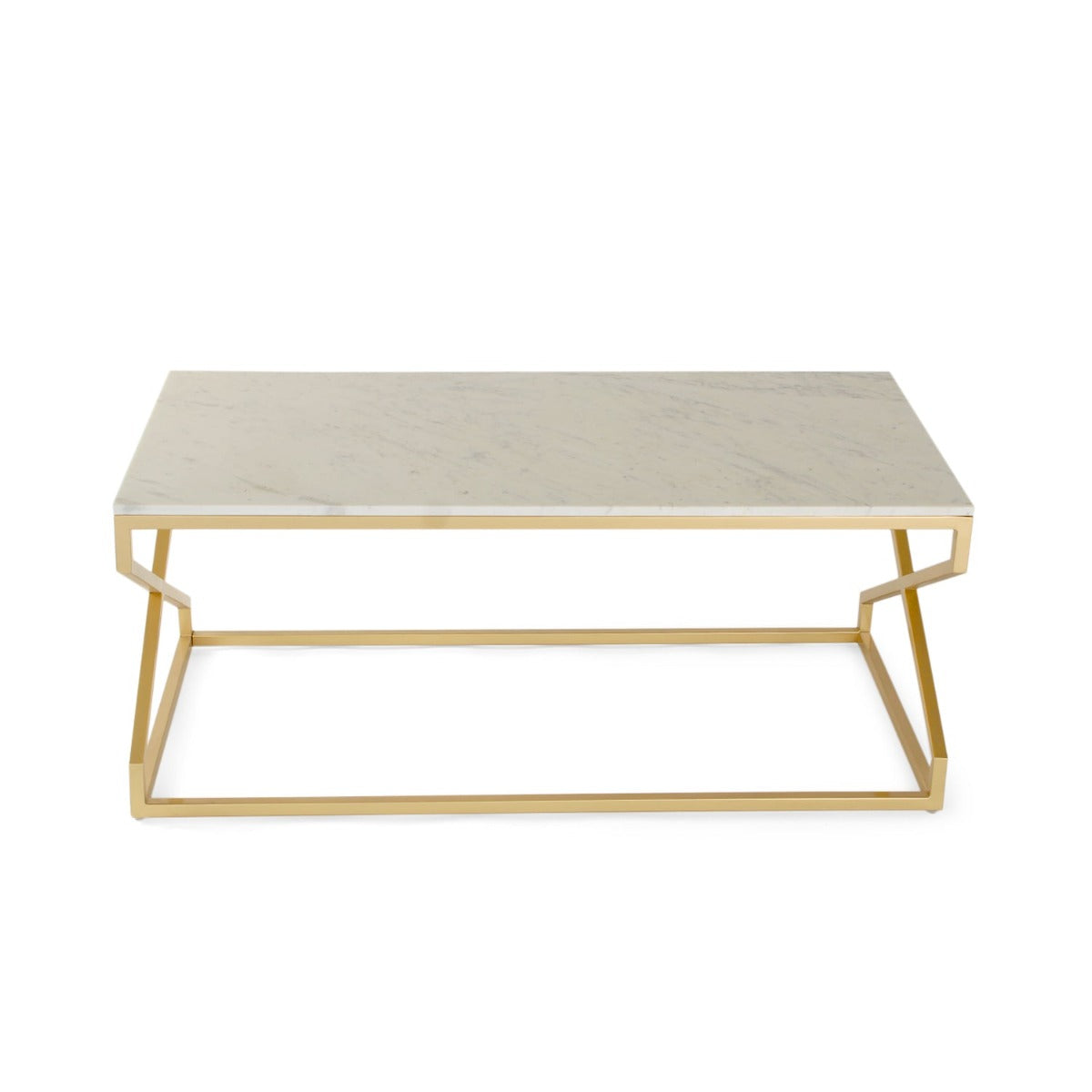 SteamySurface Marble Coffee Table In Gold Finish