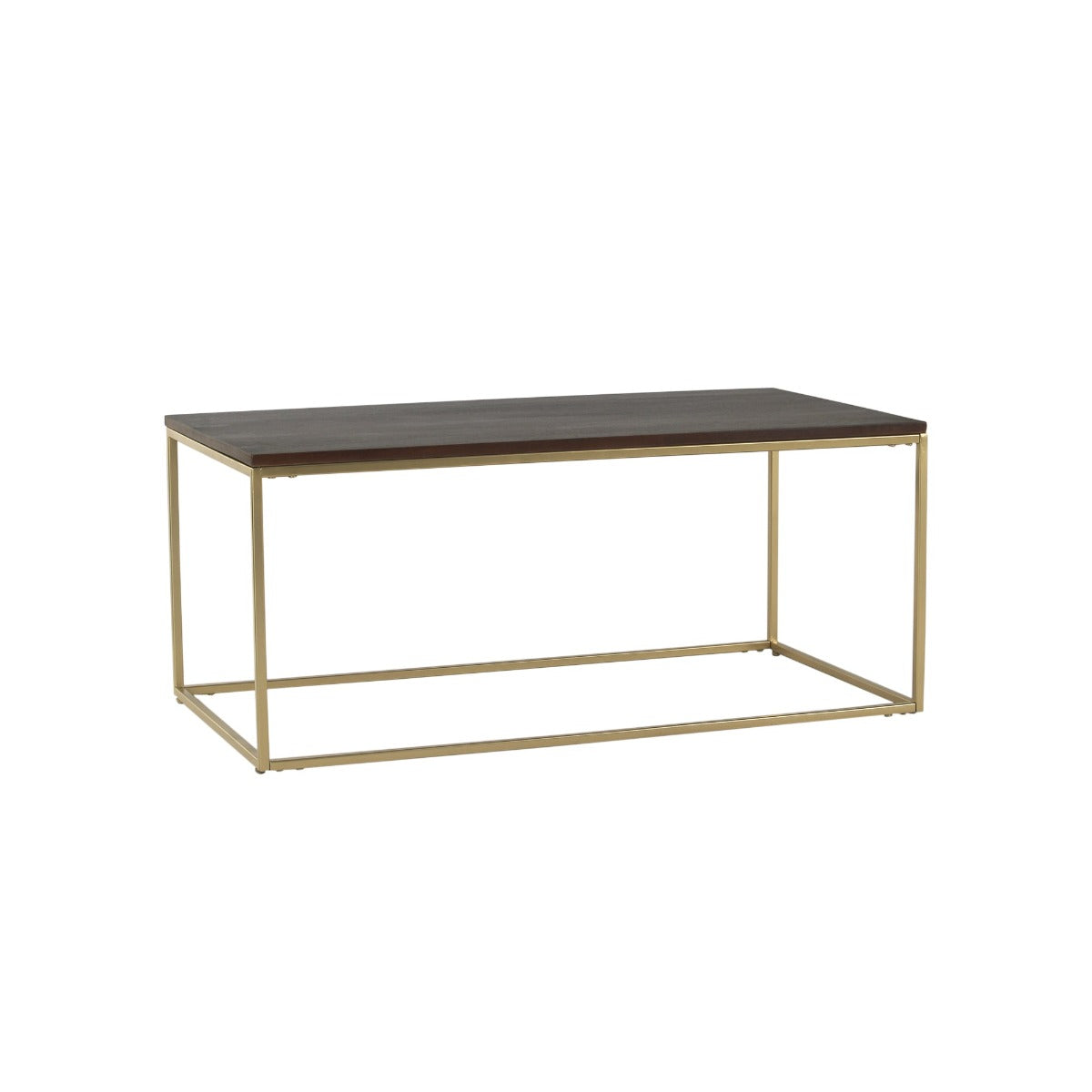 JavaJunction Wooden Coffee Table In Gold Finish