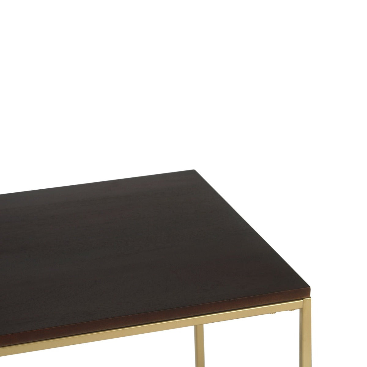 JavaJunction Wooden Coffee Table In Gold Finish