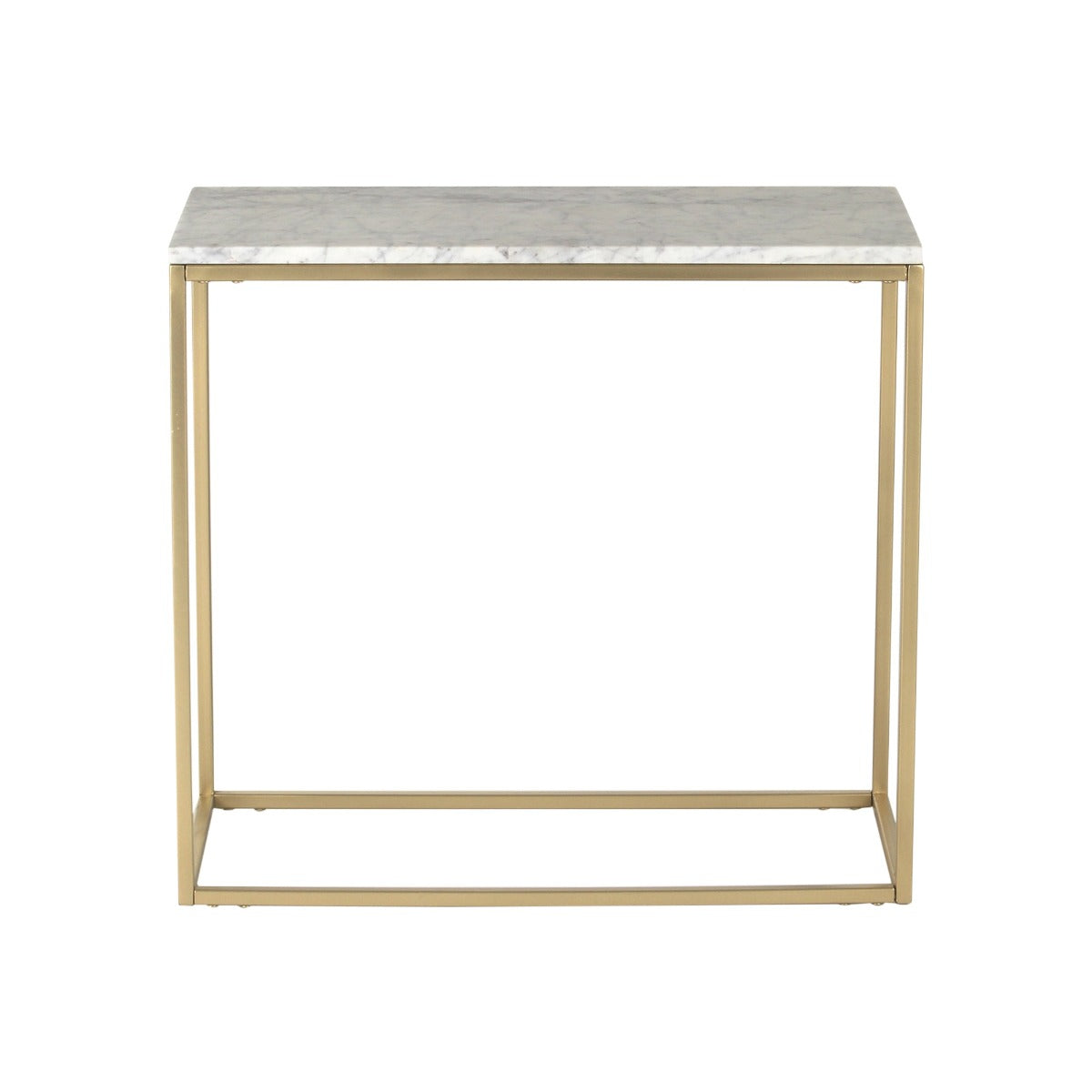 Transept Marble Console Table In Gold Finish