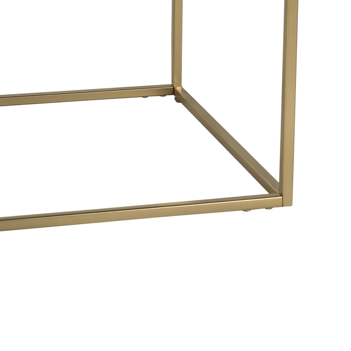 Transept Glass Console Table In Gold Finish