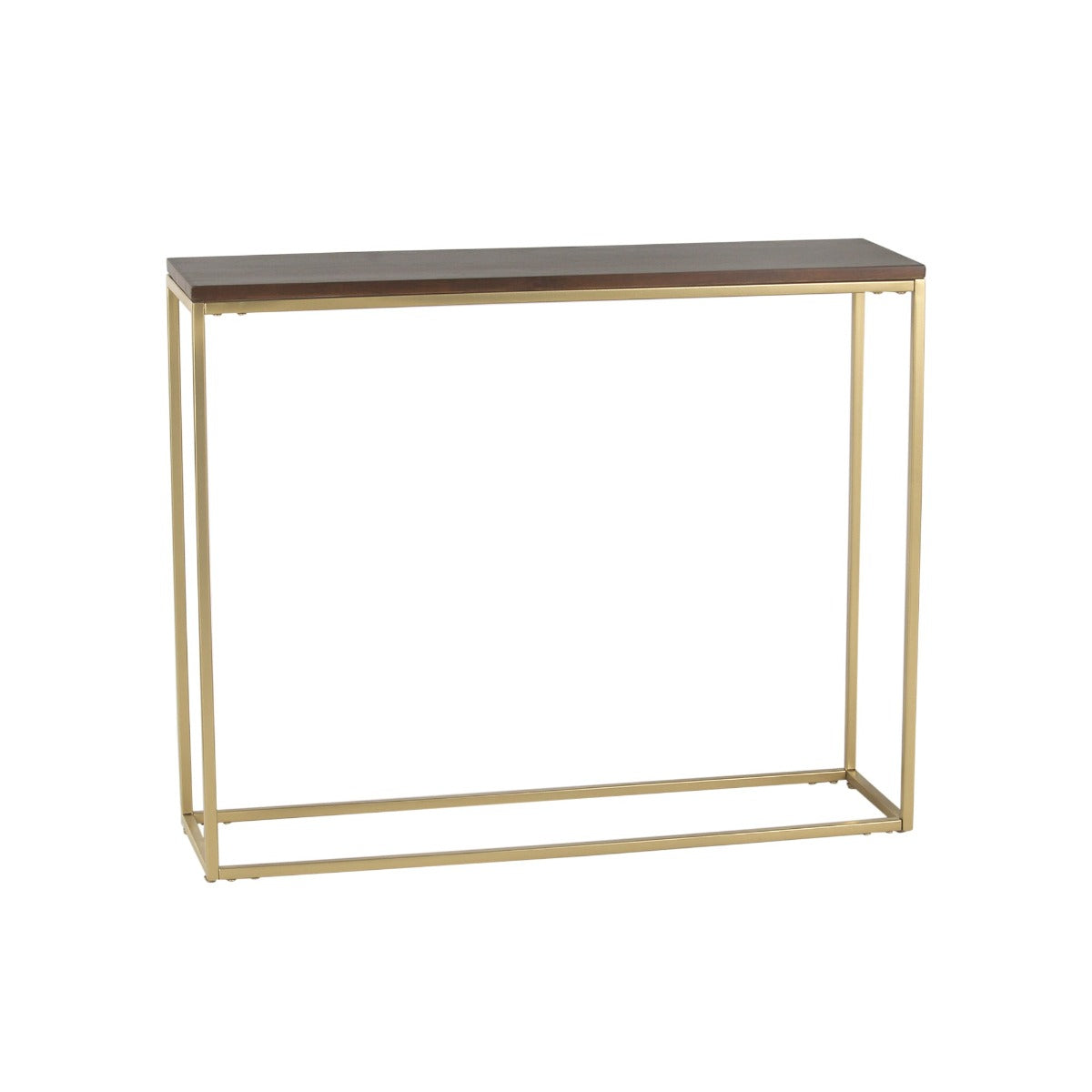 Transept Wooden Console Table In Gold Finish