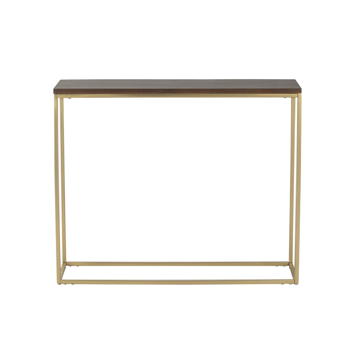 Transept Wooden Console Table In Gold Finish