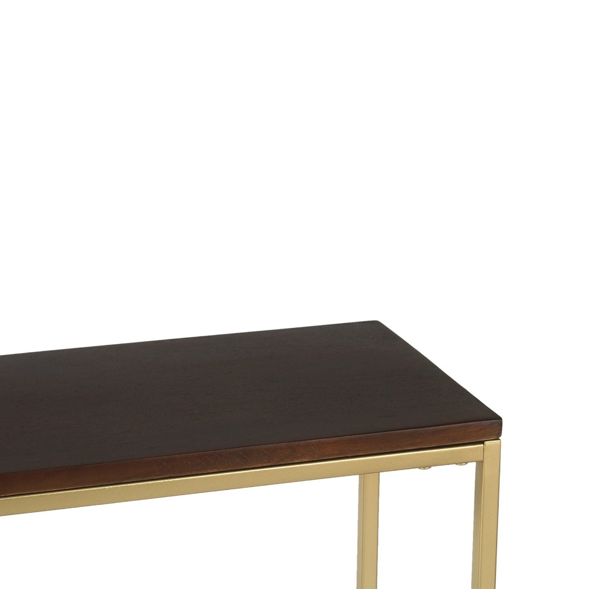 Transept Wooden Console Table In Gold Finish