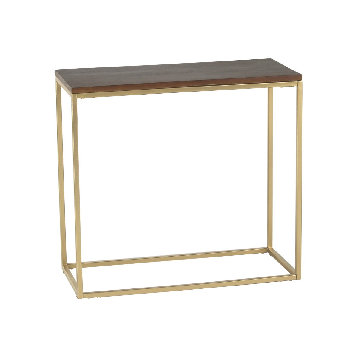 Willow Wooden Side Table In Gold Finish