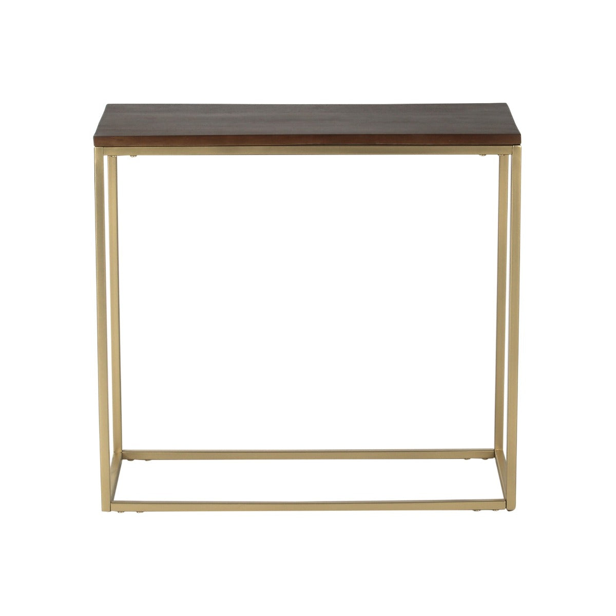 Willow Wooden Side Table In Gold Finish