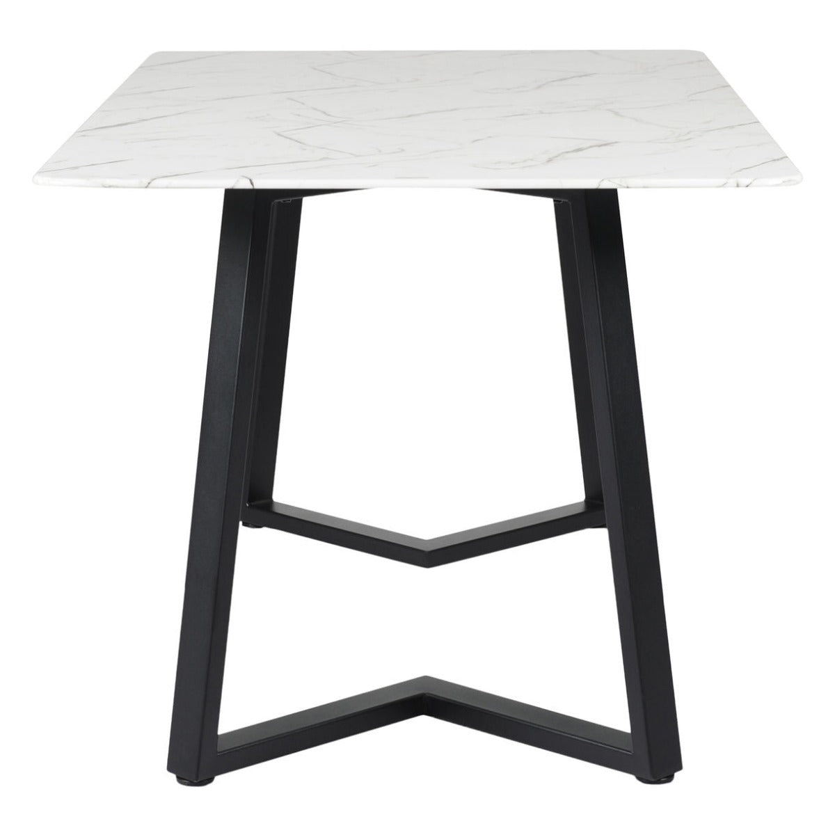 Symphony Marble 6 Seater Dining Table In Black Finish